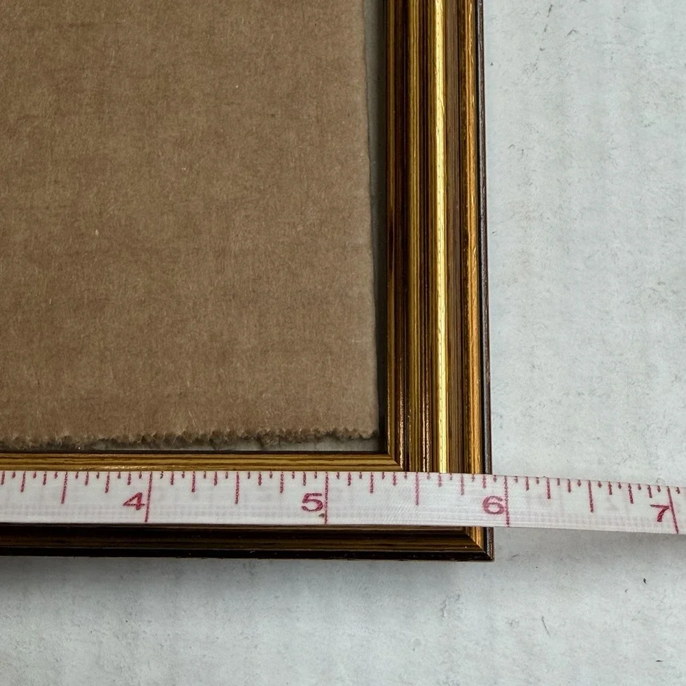 Vintage Art Deco Ornate Metal Gold Brass Tone Picture Frame 6 X 8 Standing Hang